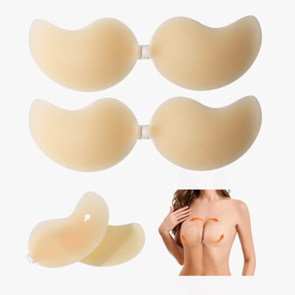 Seamless Silicone Mango Sticky Bra - Invisible Adhesive Backless Bra for Women - Image 2