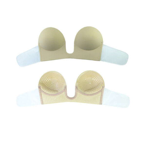 Deep U Strapless Adhesive Push-Up Bra with Side Wings - Image 3