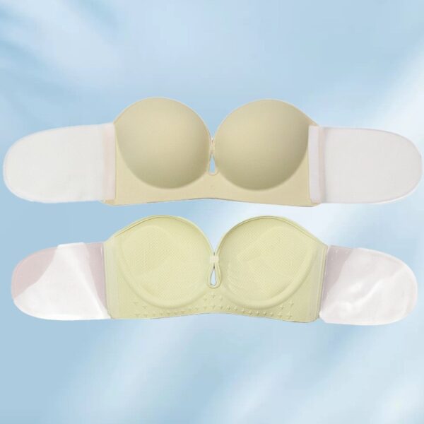 Invisible Push-Up Strapless Bra with Adhesive Side Wings - Image 5