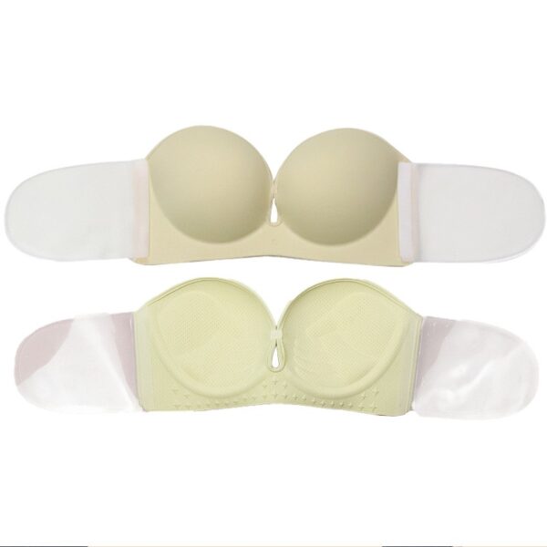 Invisible Push-Up Strapless Bra with Adhesive Side Wings