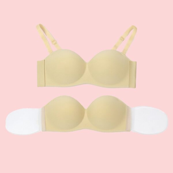 Invisible Push-Up Strapless Bra with Adhesive Side Wings - Image 6