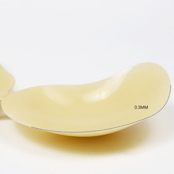 Mango Silicone Sticky Bra - Strapless Push-Up Invisible Adhesive Bra for Backless Outfits - Image 4