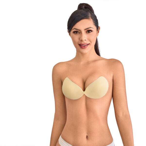 Mango Silicone Sticky Bra - Strapless Push-Up Invisible Adhesive Bra for Backless Outfits - Image 2