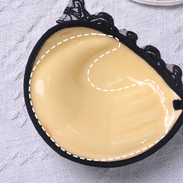 Palm Cup Lace Adhesive Sponge Bra with Front Buckle - Image 3