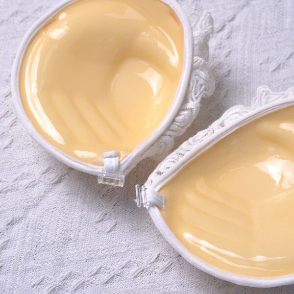 Palm Cup Lace Adhesive Sponge Bra with Front Buckle - Image 5