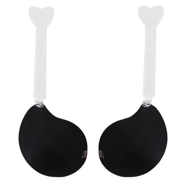 Adhesive Push-Up Bra with Heart Strap and Front Buckle - Image 4